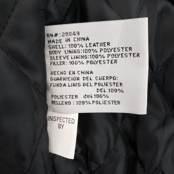 Vtg 100% Soft Leather Jacket Excelled Mens M Heavyweight Diamond Lined 46x26 - Picture 13 of 14